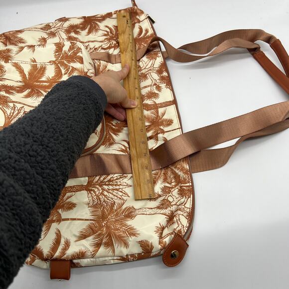 BumbleBella by Jill Martin Foldable Weekender Bags Palm Toile Camel - Picture 12 of 16